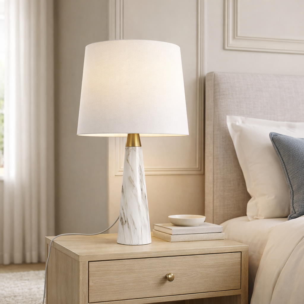 Enclave Hydro White Table Lamp
