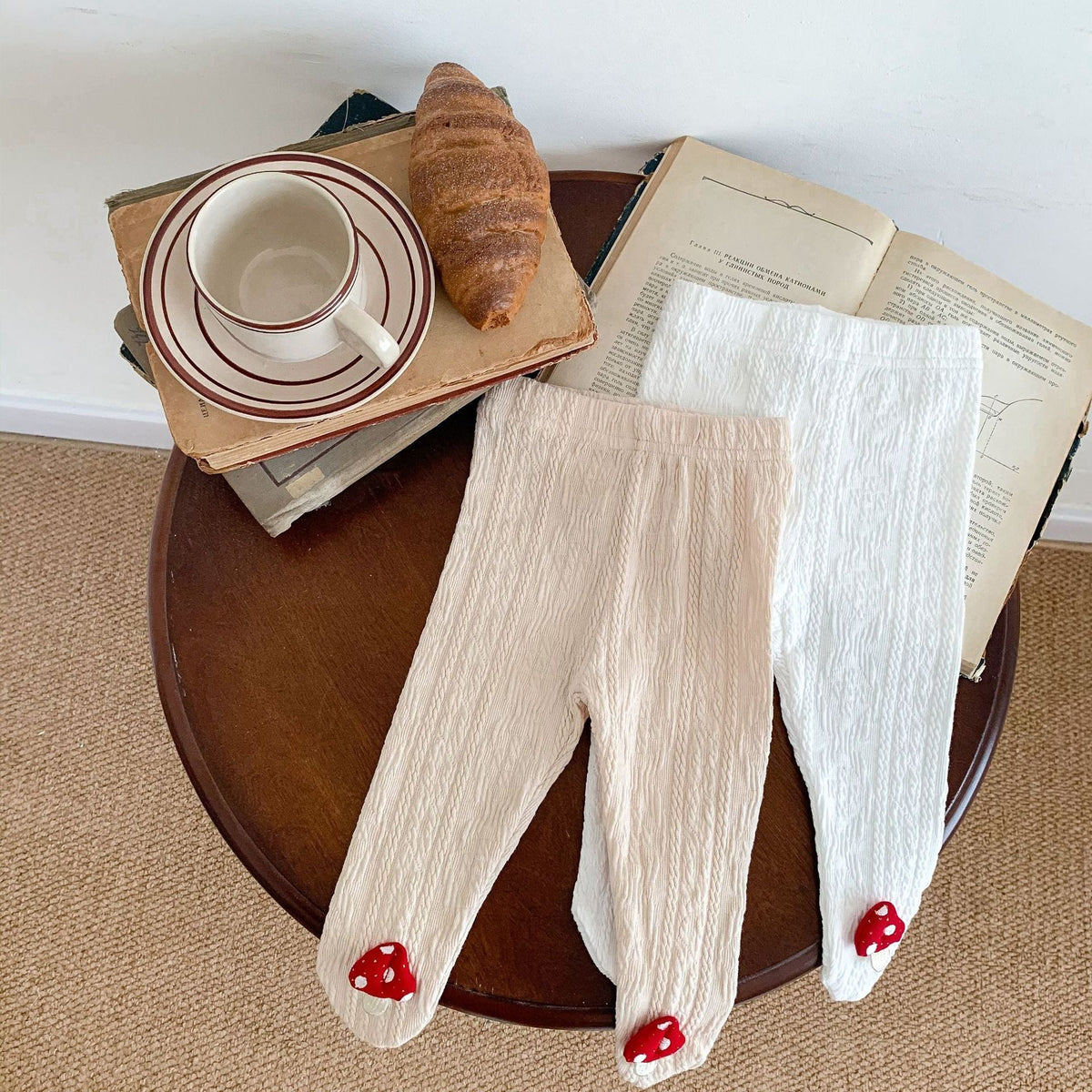 Autumn Baby Cute Small Mushroom Pantyhose