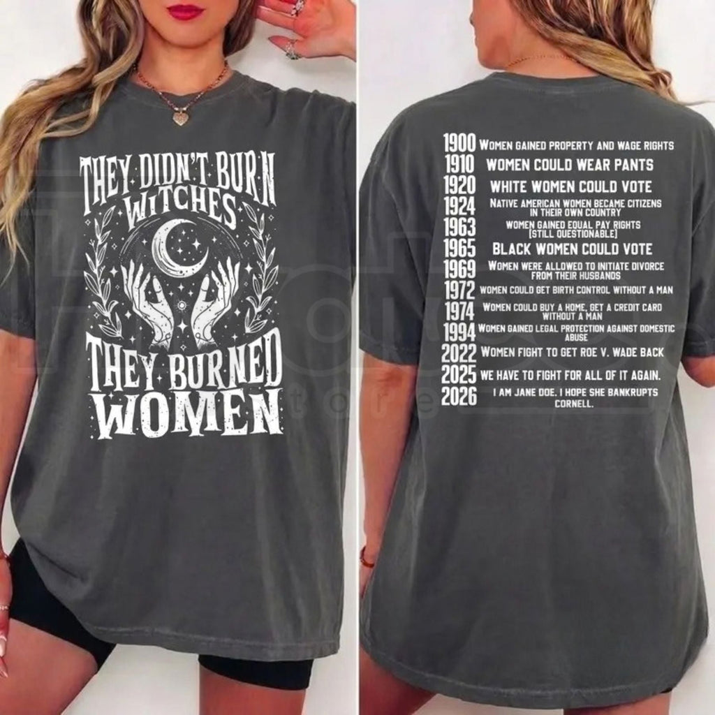 Witch-Themed Women's Rights 2026 T-Shirt – Feminist Graphic Tee