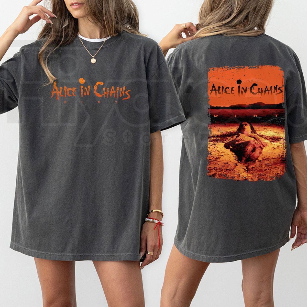 Alice in Chains Vintage Double-Sided T-Shirt – 90s Grunge Rock Band Graphic Streetwear Tee
