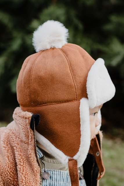 Faux Fur-Lined Kids Winter Hat | Windproof Toddler Trapper Hat