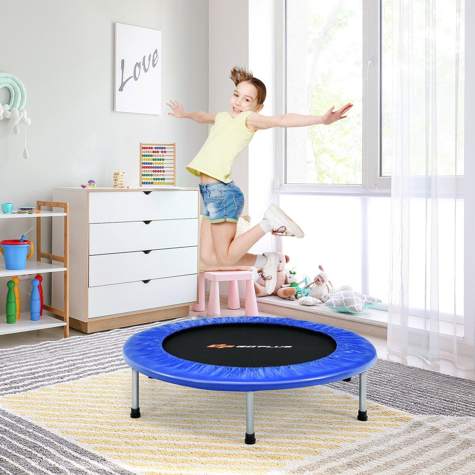 38 Inch Mini Folding Trampoline Portable