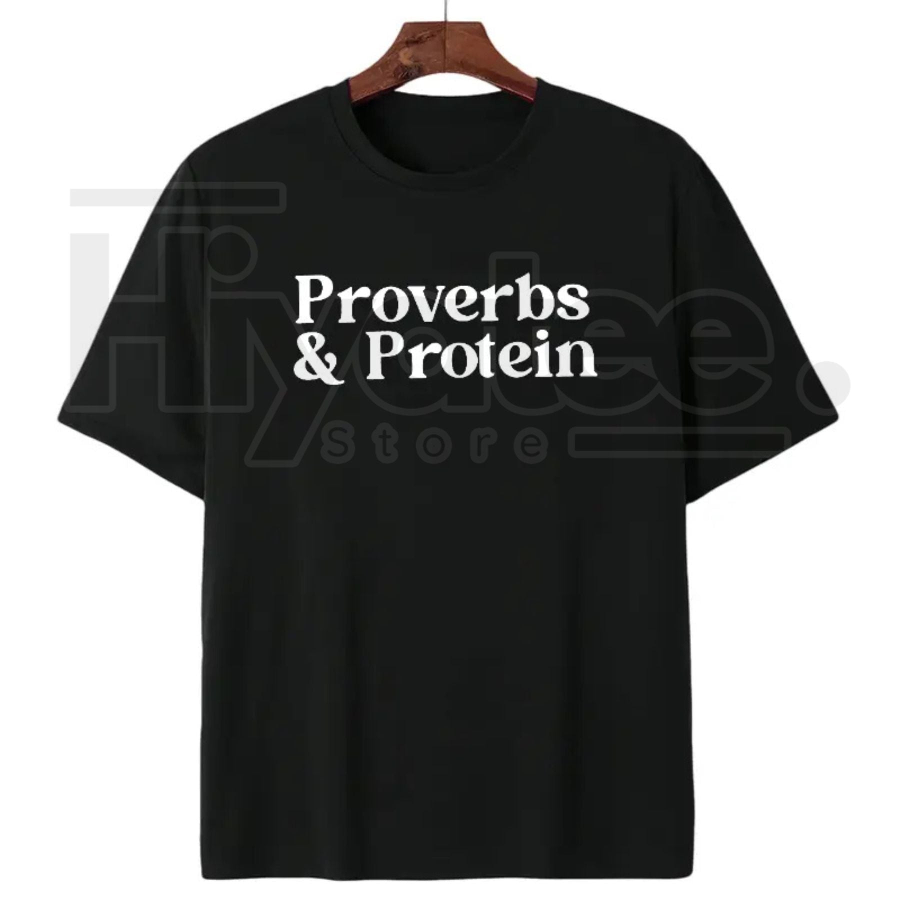"Workout Graphic" by MAPTEES – Motivational Proverbs & Protein Gym Top
