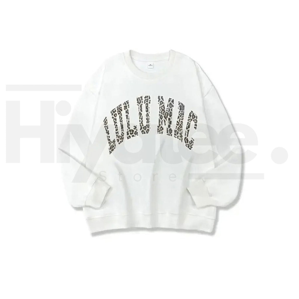 LULUMAC Women's Letter Print Crew Neck Sweatshirt – Casual Cozy Long Sleeve Pullover