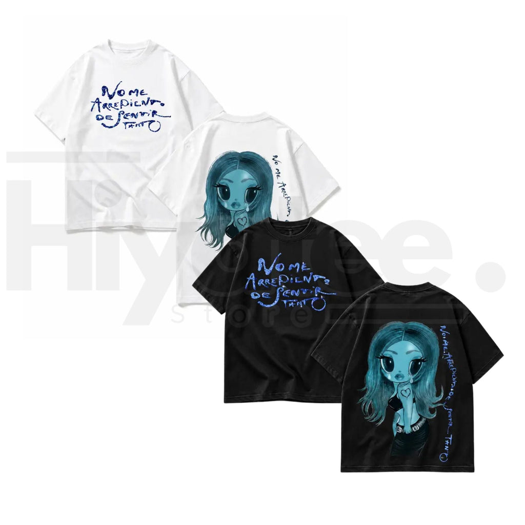 No Me Arrepiento De Sentir Tanto T-Shirt – Vintage T-Shirt Blue Hair Girl Tee