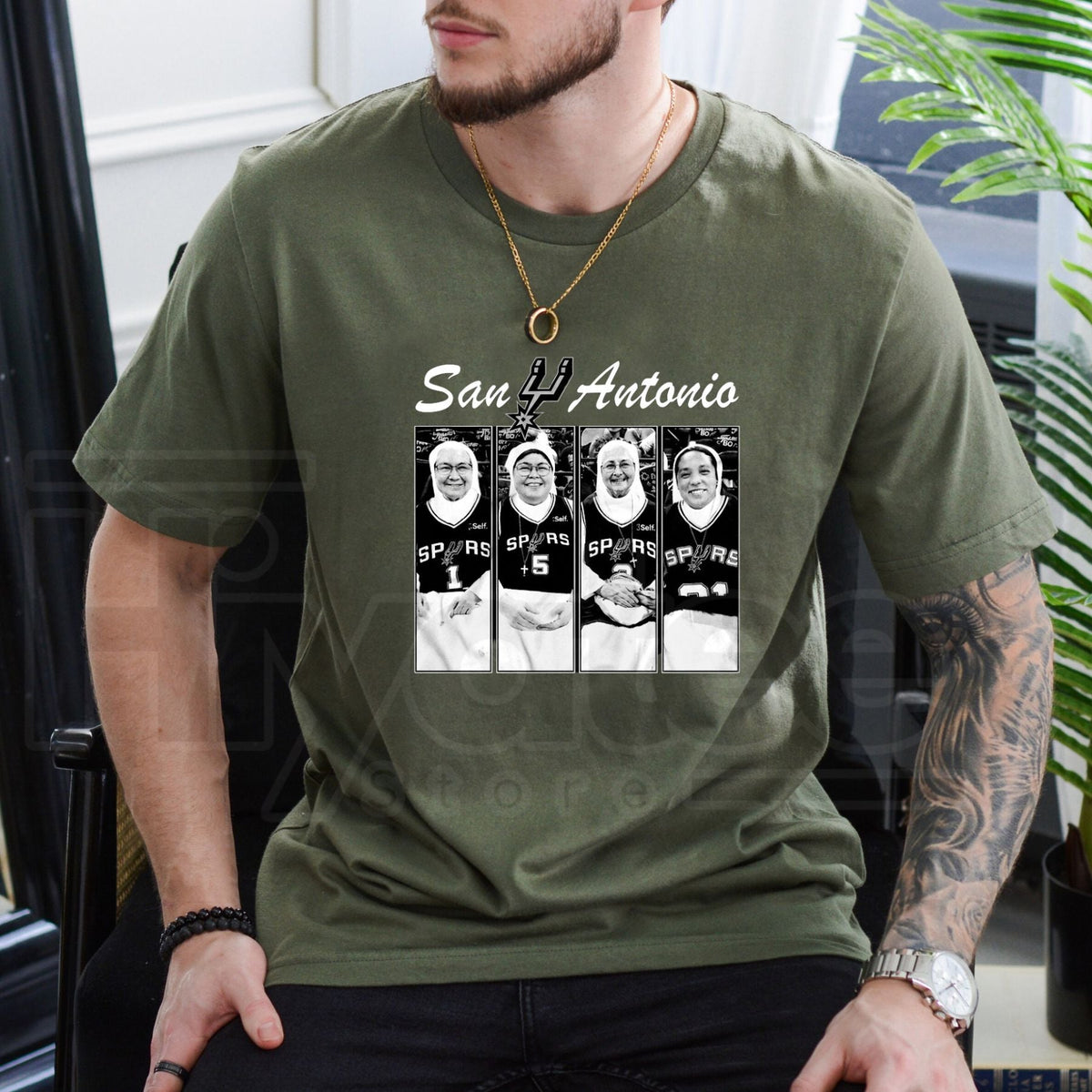 Vintage San Antonio Basketball Nuns T-Shirt – Retro Spurs Fan Graphic Tee