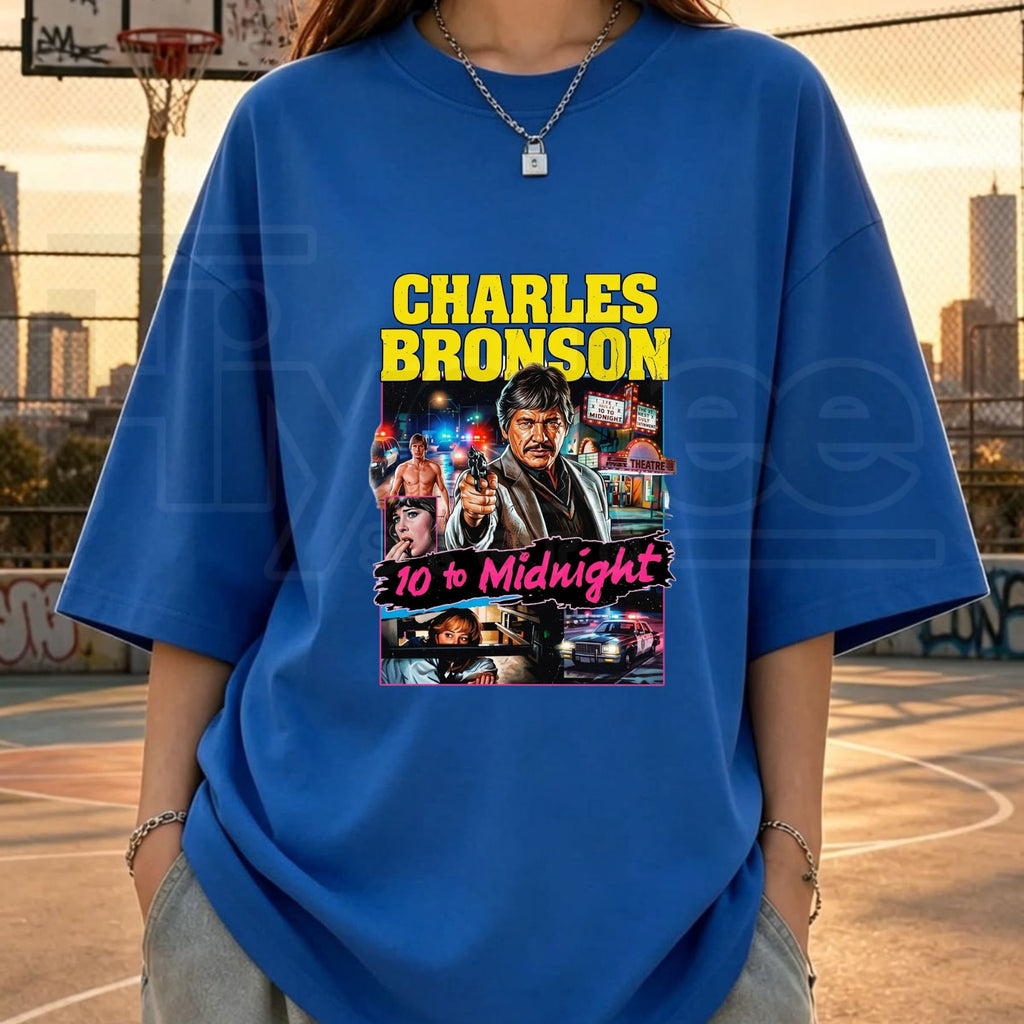 10 to Midnight (1983) Charles Bronson Vintage 80s Action Tribute T-Shirt – Retro Crime Thriller Movie Graphic Tee