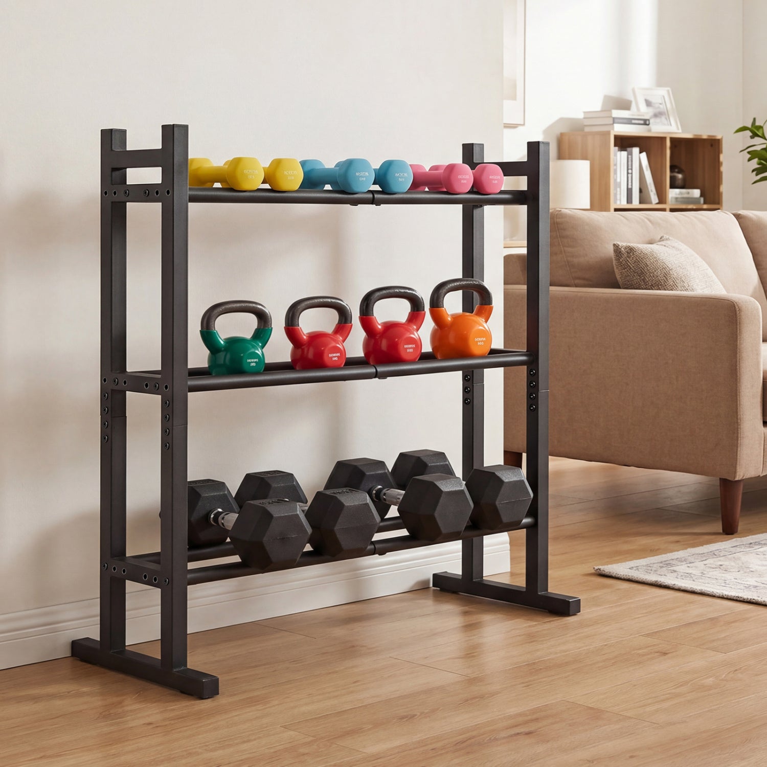 3-Tier Dumbbell Rack with 529 LB Capacity