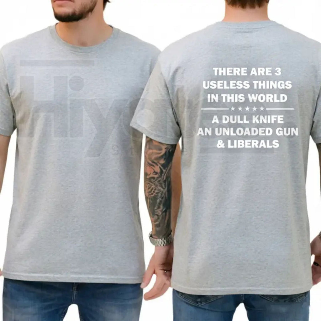 "3 Useless Things" – Funny Sarcastic Republican Vintage Graphic Top