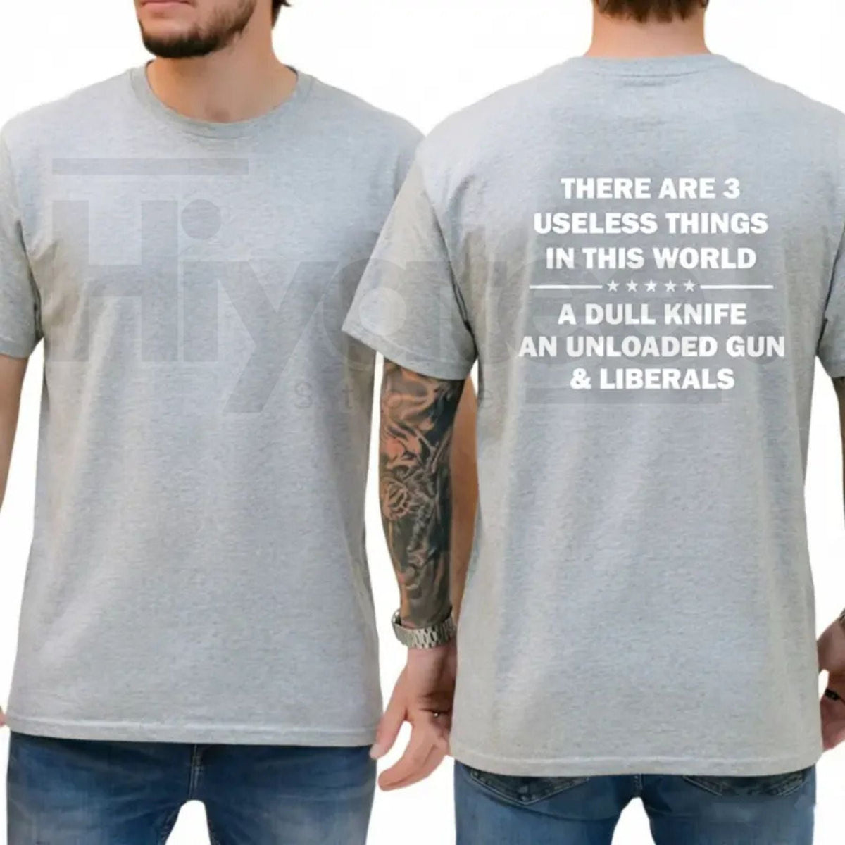 "3 Useless Things" – Funny Sarcastic Republican Vintage Graphic Top