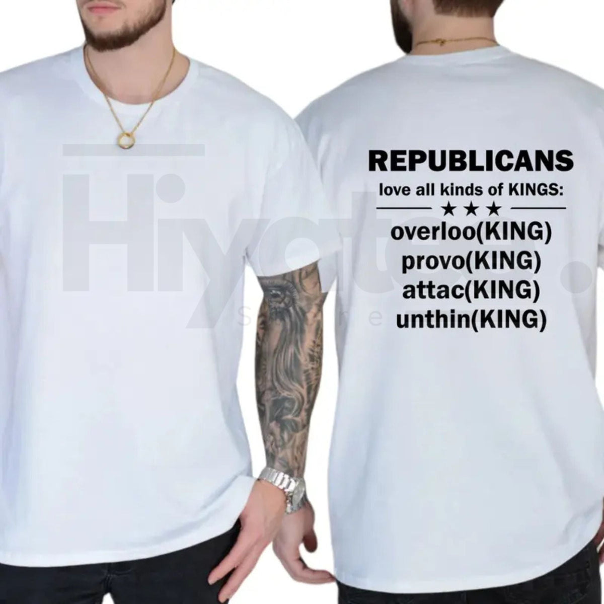 "Republicans Love Kings" – Funny Sarcastic Political Liberal Top