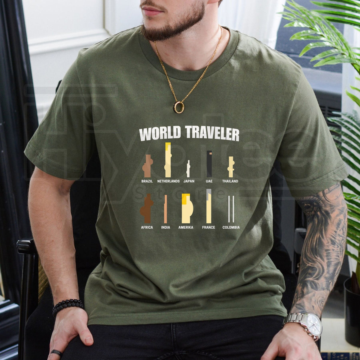 World Traveler Graphic Tee – Vintage Wanderlust Aesthetic T-Shirt
