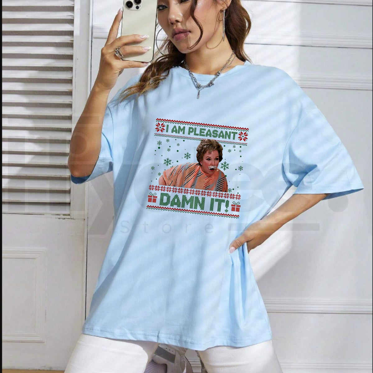 I Am Pleasant Ugly Christmas T-Shirt – Steel Magnolias Funny Quote Xmas Season Tee