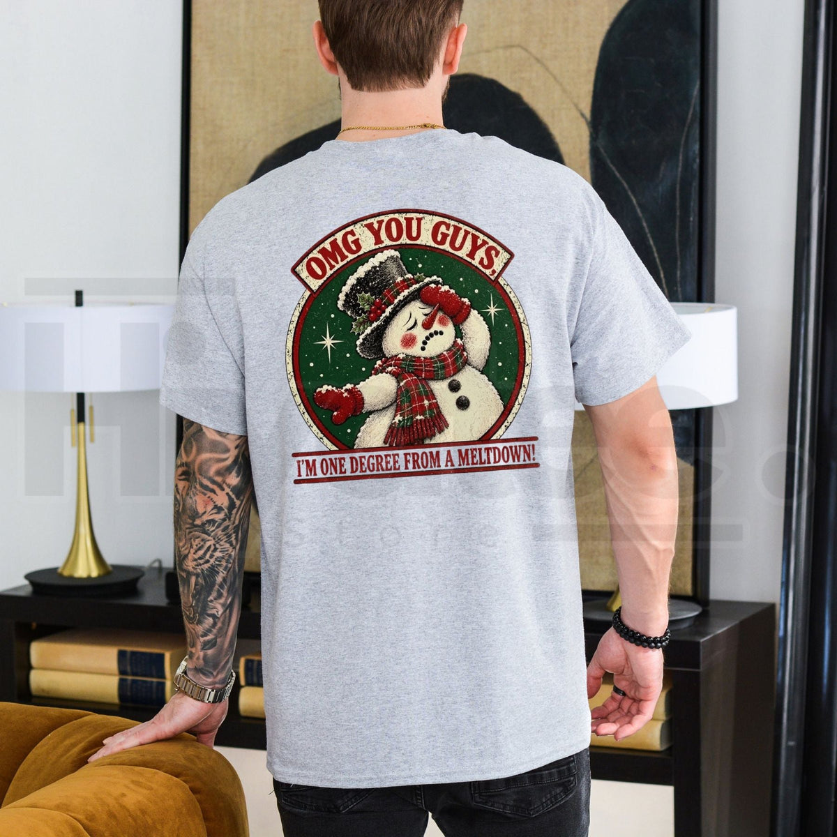 OMG You Guys I'm One Degree From A Meltdown Snowman T-Shirt – Funny Holiday Graphic Tee