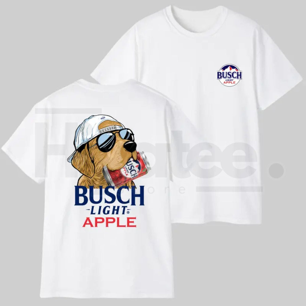 "The Golden Happy Hour" – Funny Retriever Beer Can Graphic Top