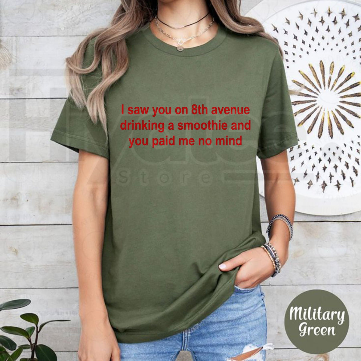 I Saw You on 8th Avenue Drinking a Smoothie T-Shirt – Niche NYC Missed Connection Tee