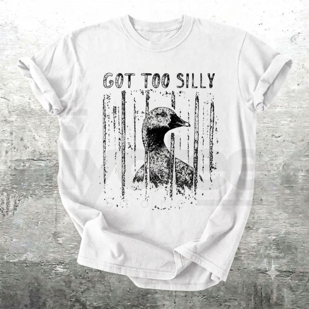 Funny Goose Meme T-Shirt – Got Too Silly Oversized Graphic Tee