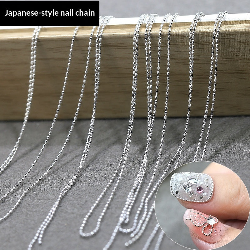 Japanese-style Nail Art Chain Accessory Metal Bead Chain