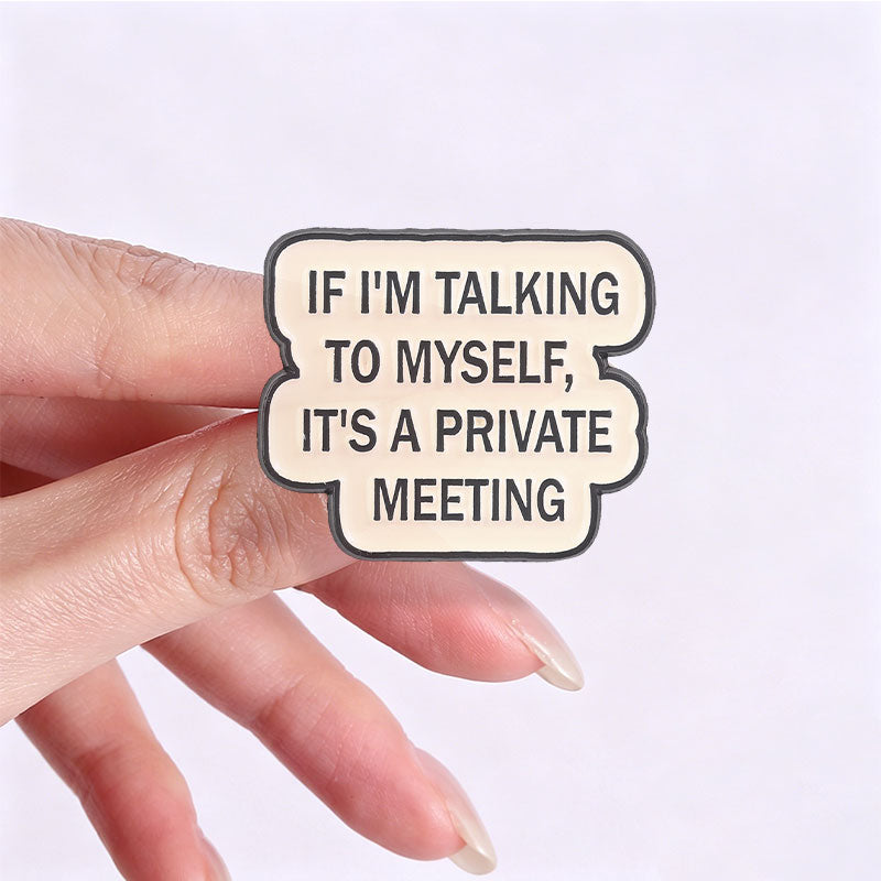 Creative And Fun English Short-sentence Brooch Simple And Versatile