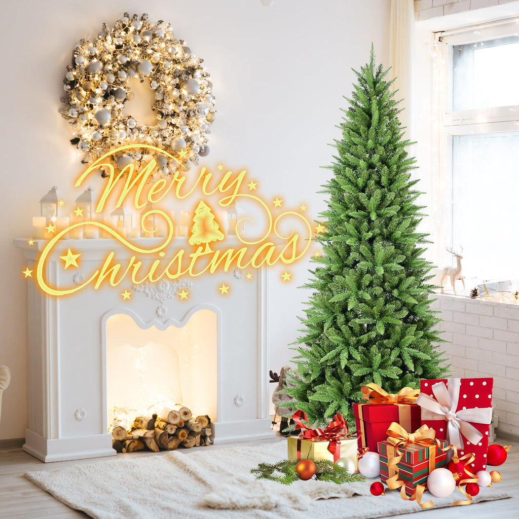 7FT Slim Christmas Tree – Perfect for Corners & Small Spaces