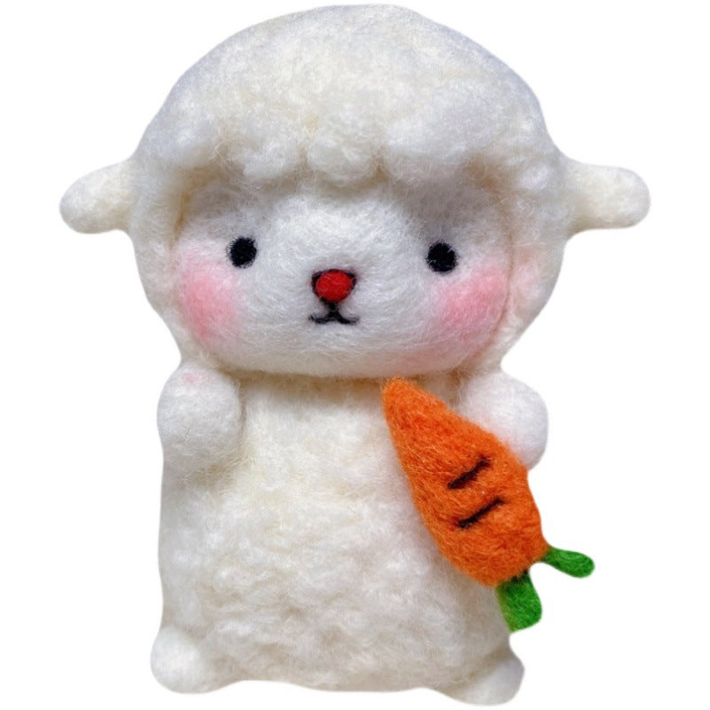 Felt Needle-poking Craft Kit DIY Cloud And Little Sheep Keychain