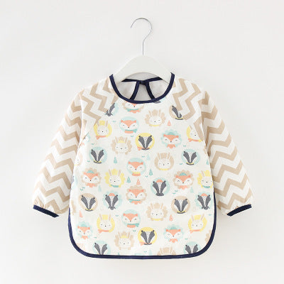 Baby Dinner Coverall Bib Spring And Autumn Long Sleeve Apron