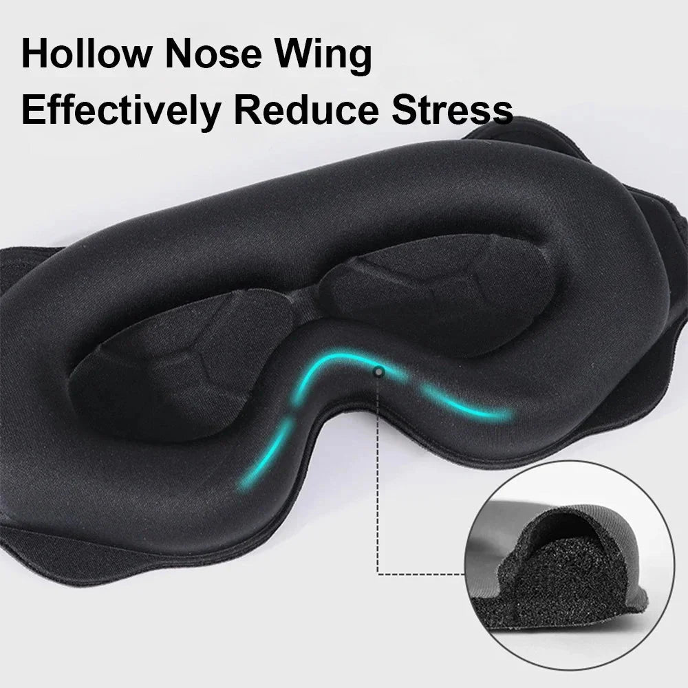 3D Sleeping Mask with Padded Light Blocking | Soft Ergonomic Eyeshade