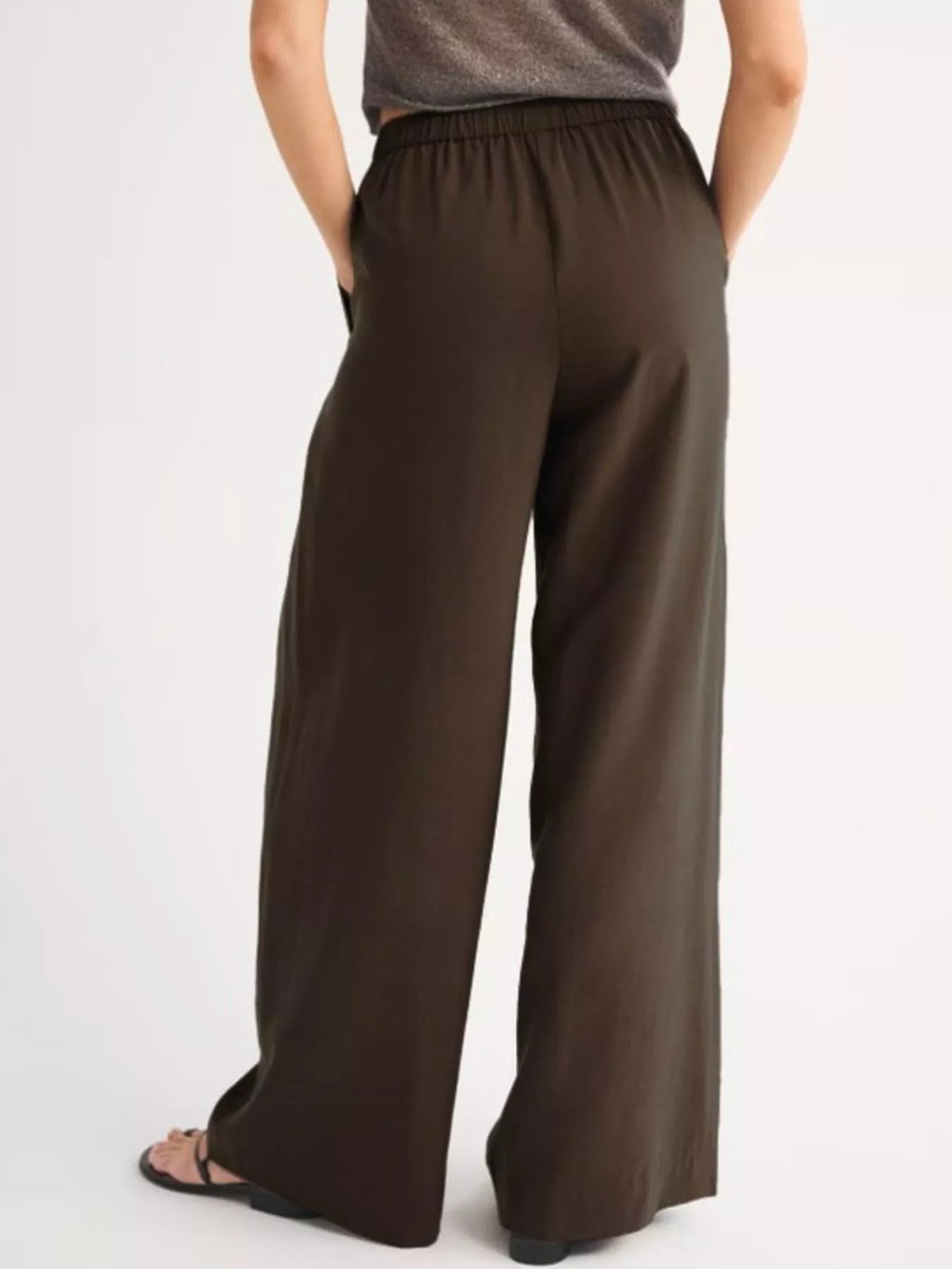 Elastic Waist Relaxed Fit Pants