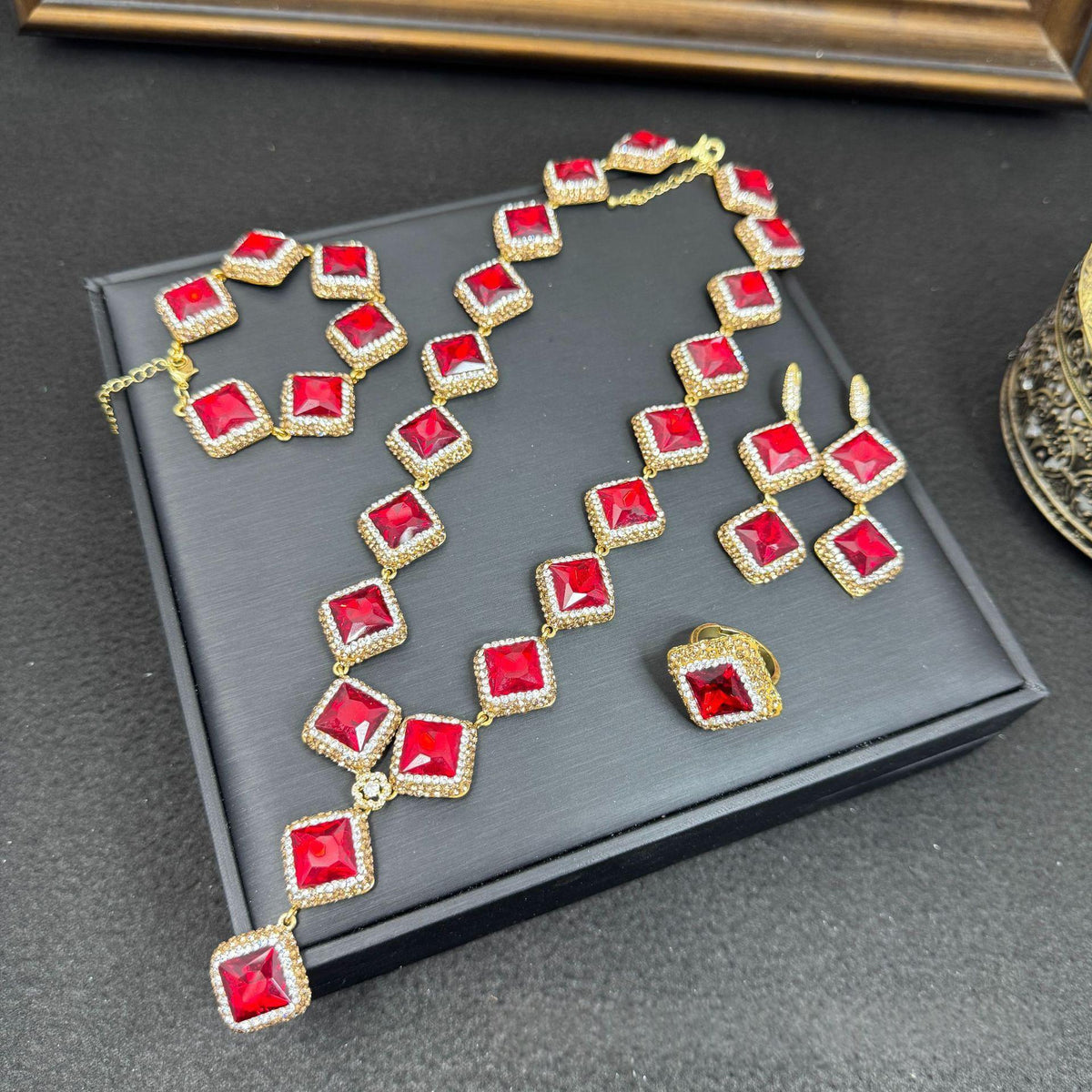 Women's Crystal Full Diamond Jewelry Set