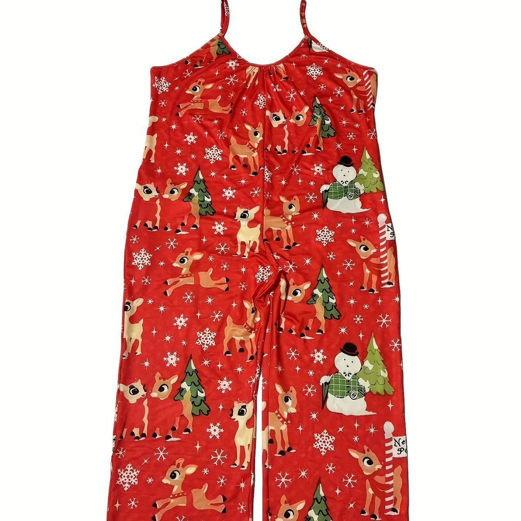 Christmas Plus Size Women's Clothing Casual Jumpsuit