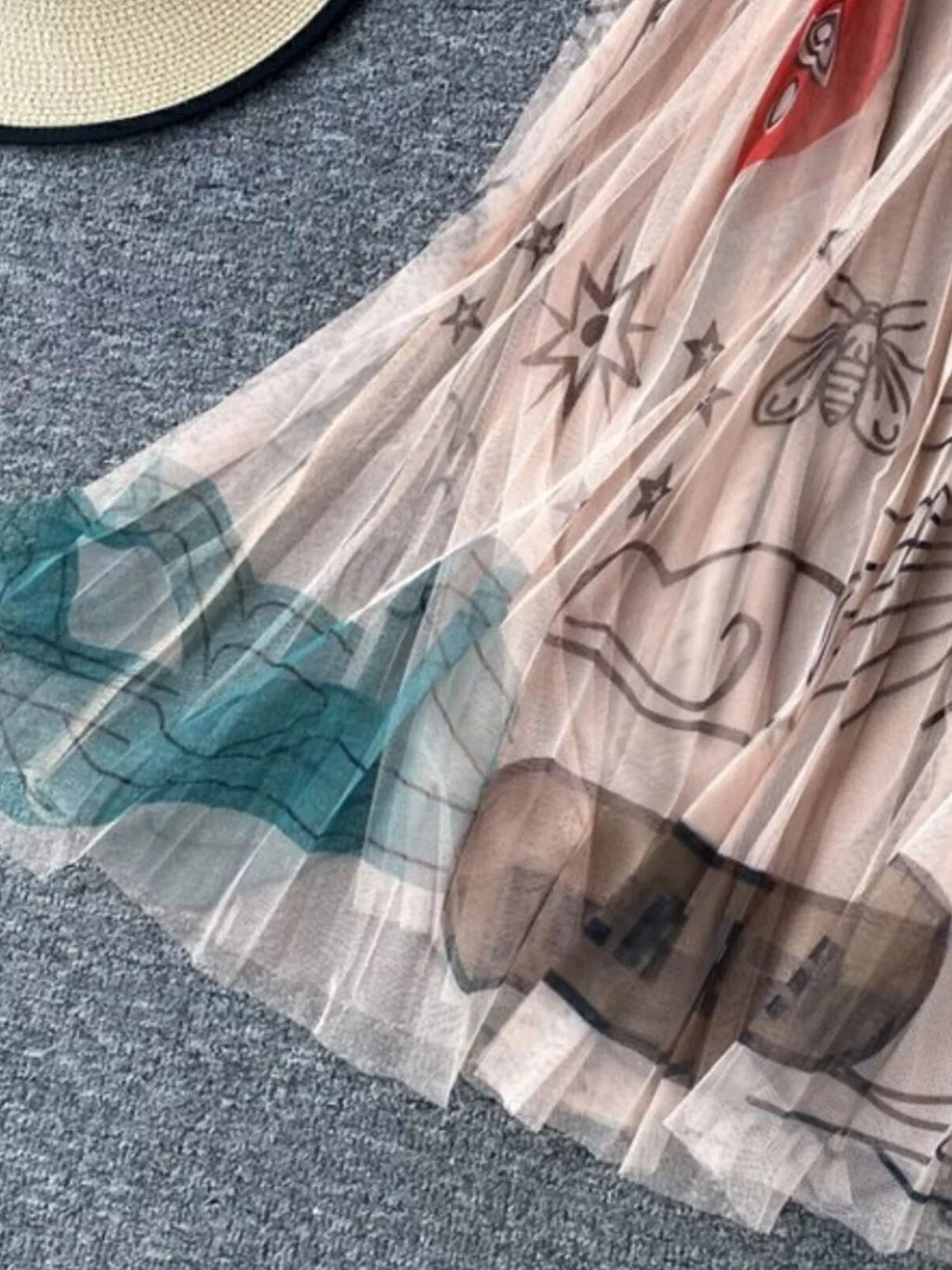 Printed Tulle Skirt