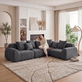 Oversized Cloud Velvet Curved Sectional Couch