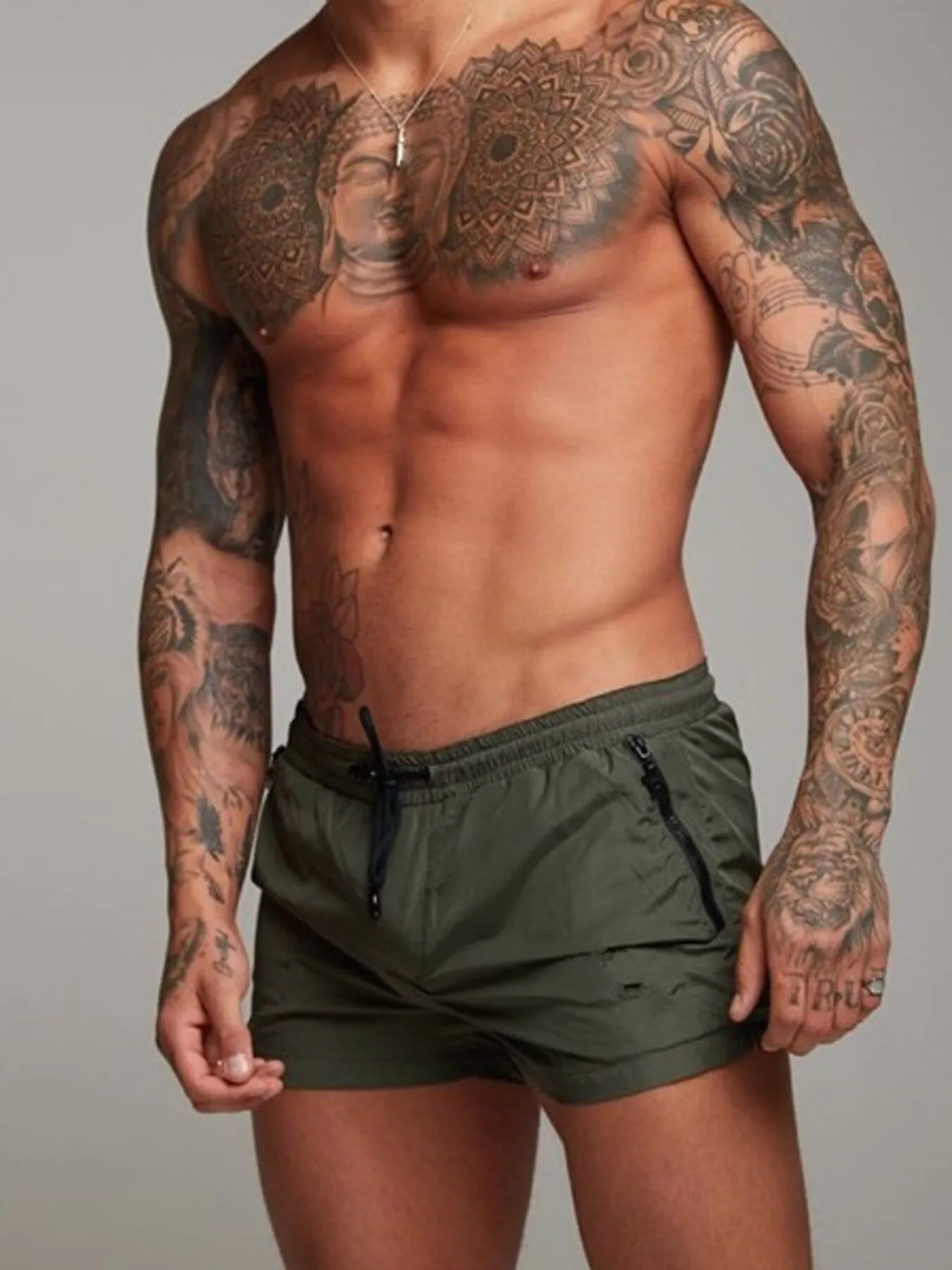 Men’s Plus Active Drawstring Shorts with Pockets