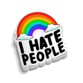 I Hate People - Hard Hat Decal