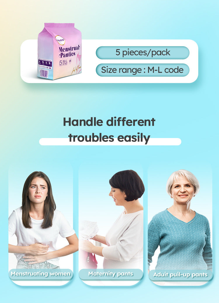 Lady Sanitary Pants Processing Different Colors And Sizes