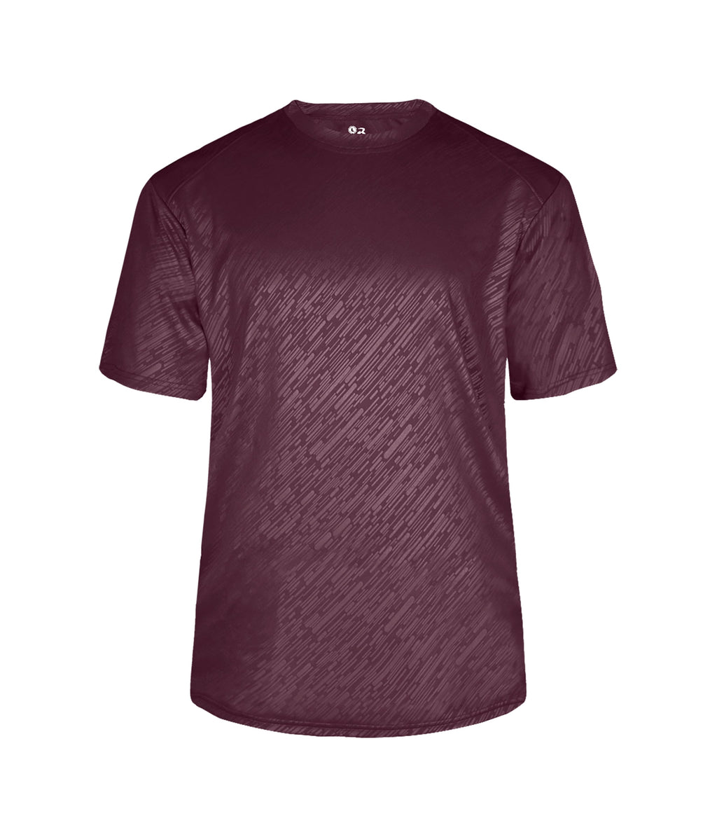 LINE EMBOSSED T-SHIRT - MOISTURE-WICKING PERFORMANCE