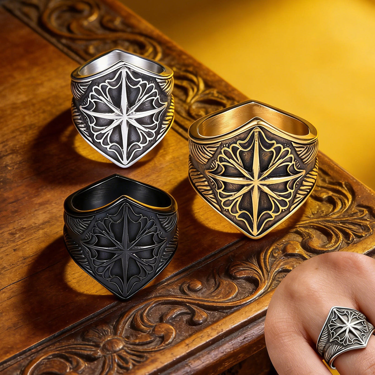 Retro Personalized Beijing-style Ring That Wont Rust