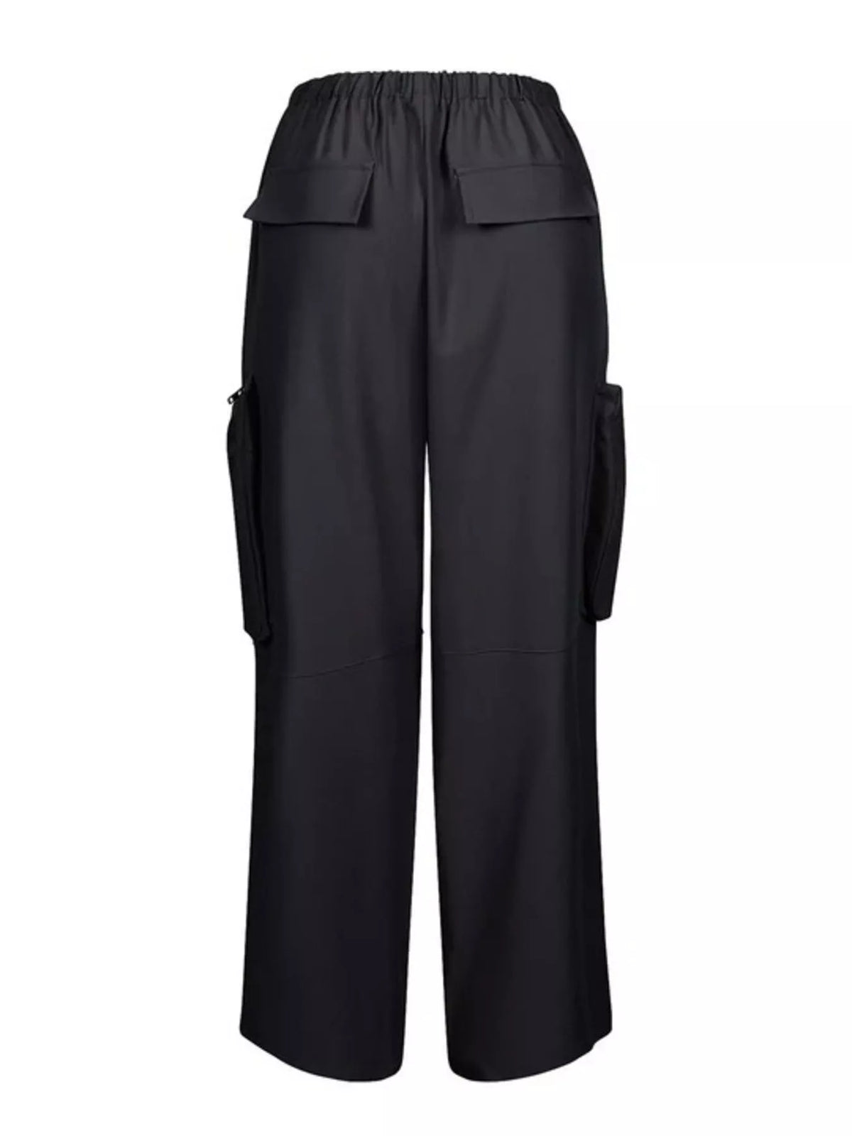 Drawstring Cargo Pants with Zipper Accents