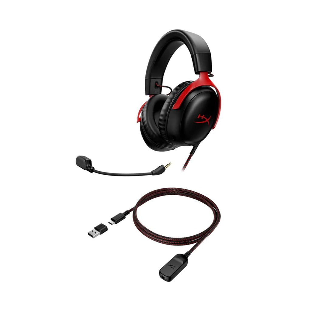 HyperX Cloud III Wireless – Gaming Headset for PC, PS5, PS4, up to 120-hour Battery, 2.4GHz Wireless, DTS Spatial Audio, 53mm Angled Drivers, Memory Foam, Durable Frame, 10mm Microphone, Black