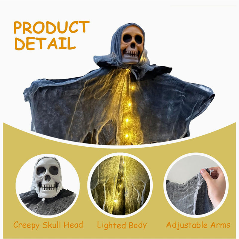 Halloween Decorations Horror Hanging Ghost Skull Skeleton Prop Perfect For Home Outdoor Yard Party Supplies Festival Decorations