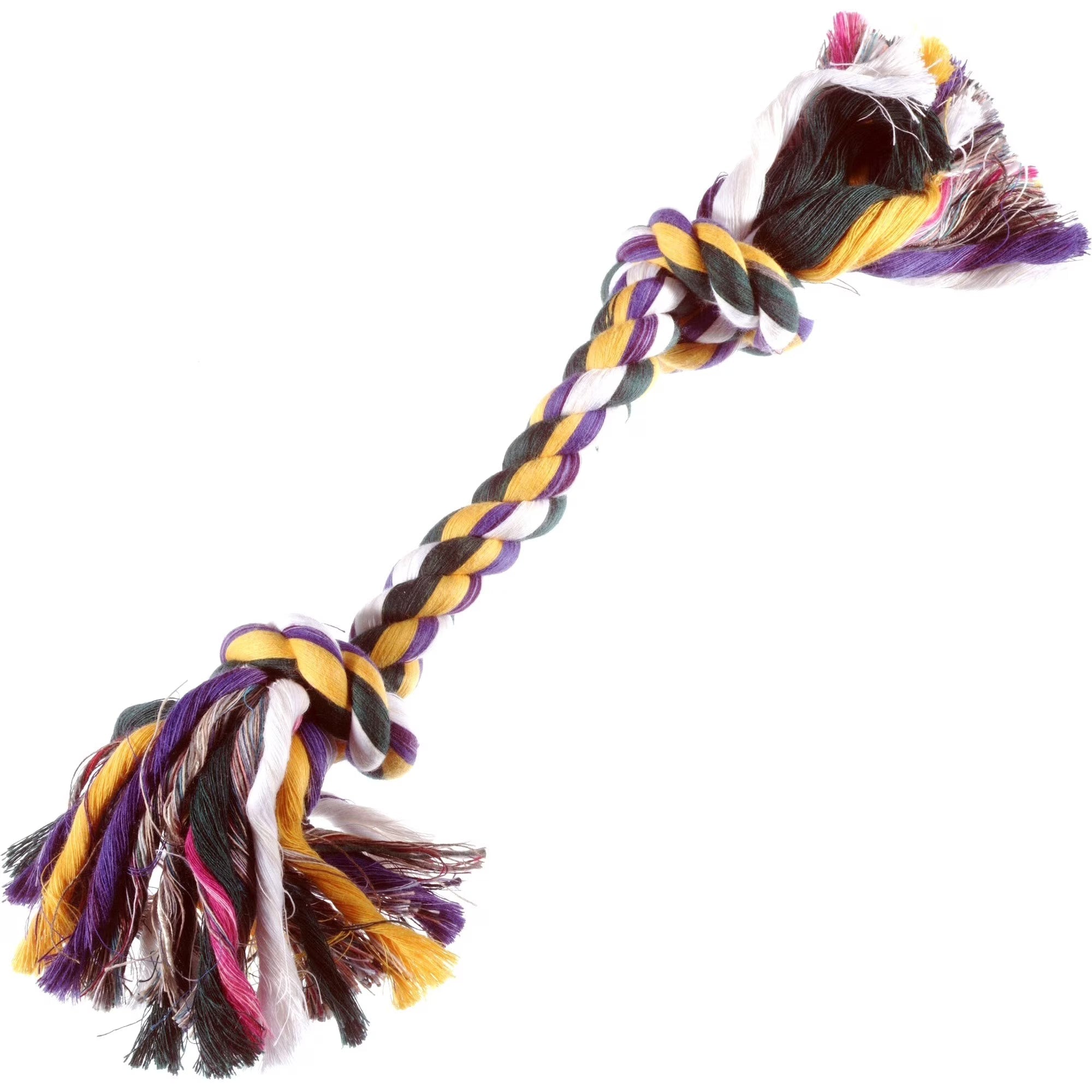 Boss Pet Medium Multi-Color Rope Bone Dog Toy Cotton Tug Chew Fetch Durable