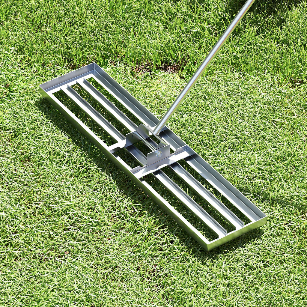42 x 10 Inch Lawn Leveling Rake with Ergonomic Handle