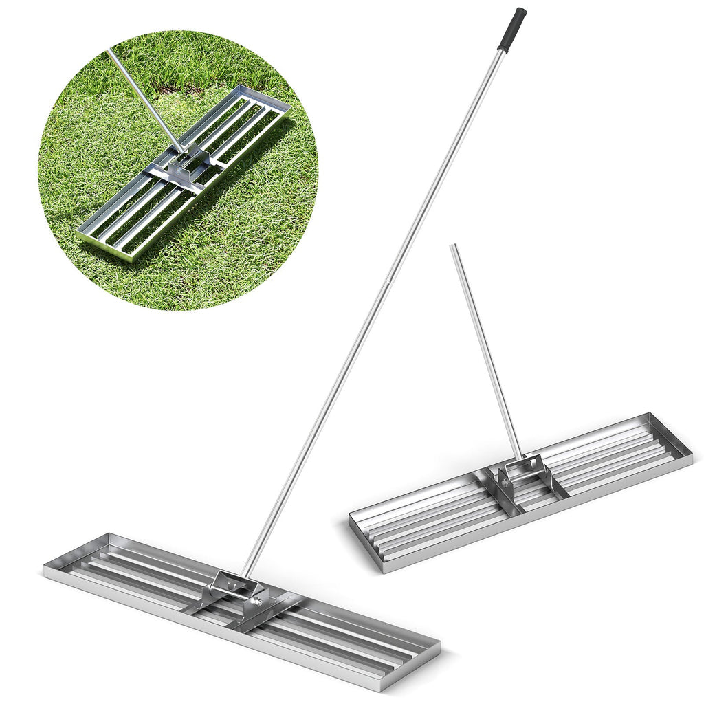 42 x 10 Inch Lawn Leveling Rake with Ergonomic Handle