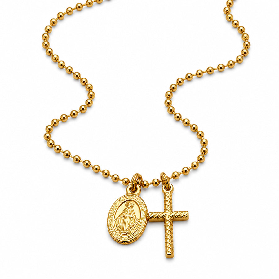Stainless Steel Gold Silver Necklace