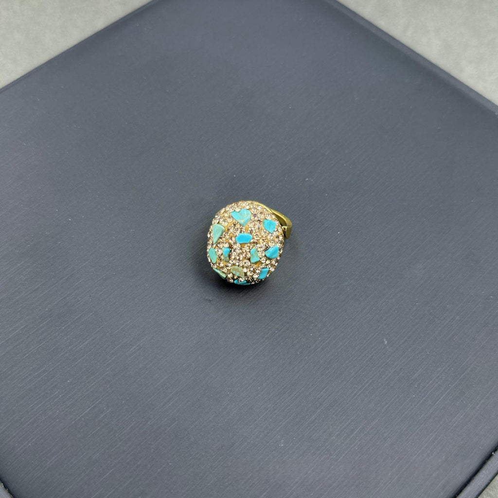 Natural Tourmaline Raw Stone Ring For Women