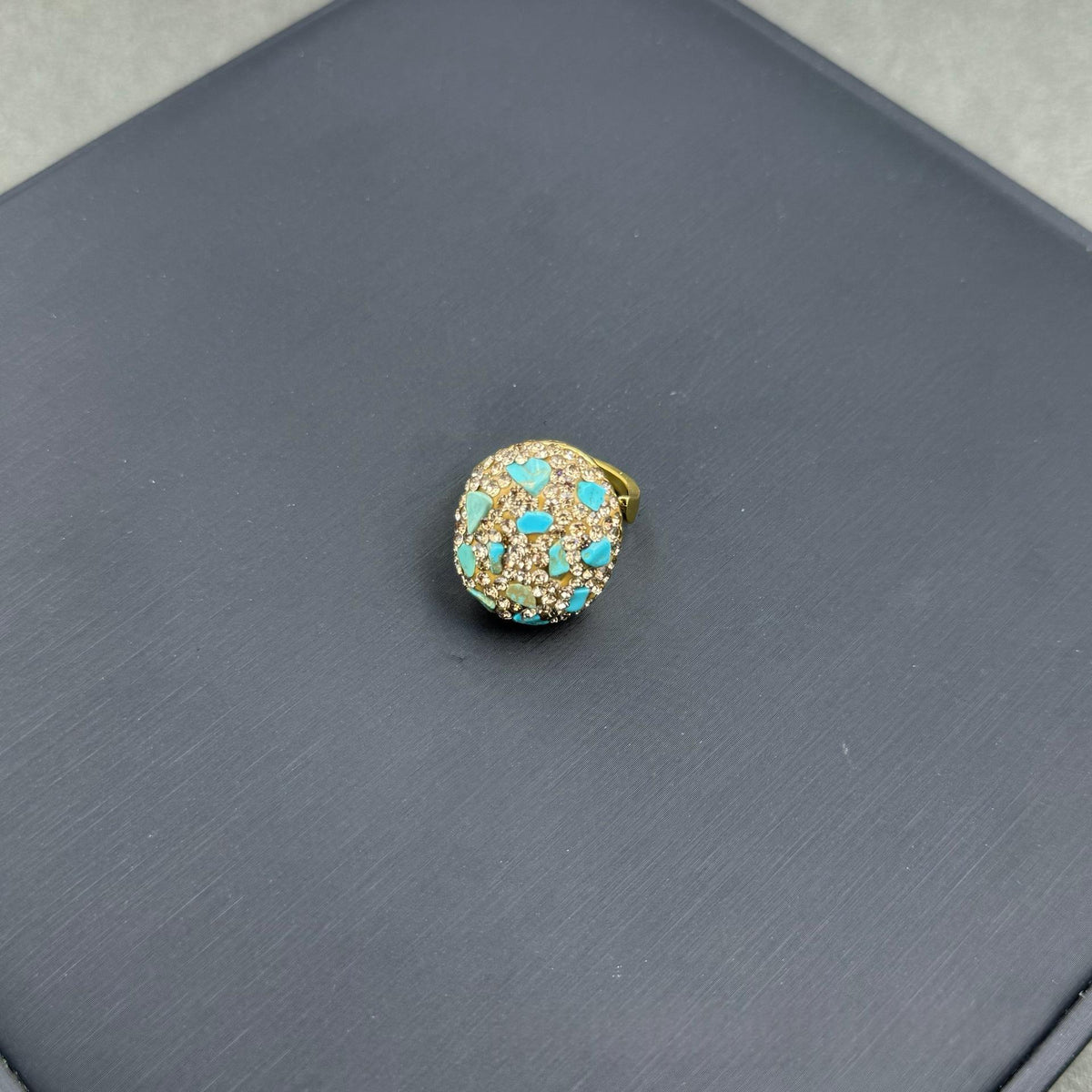 Natural Tourmaline Raw Stone Ring For Women