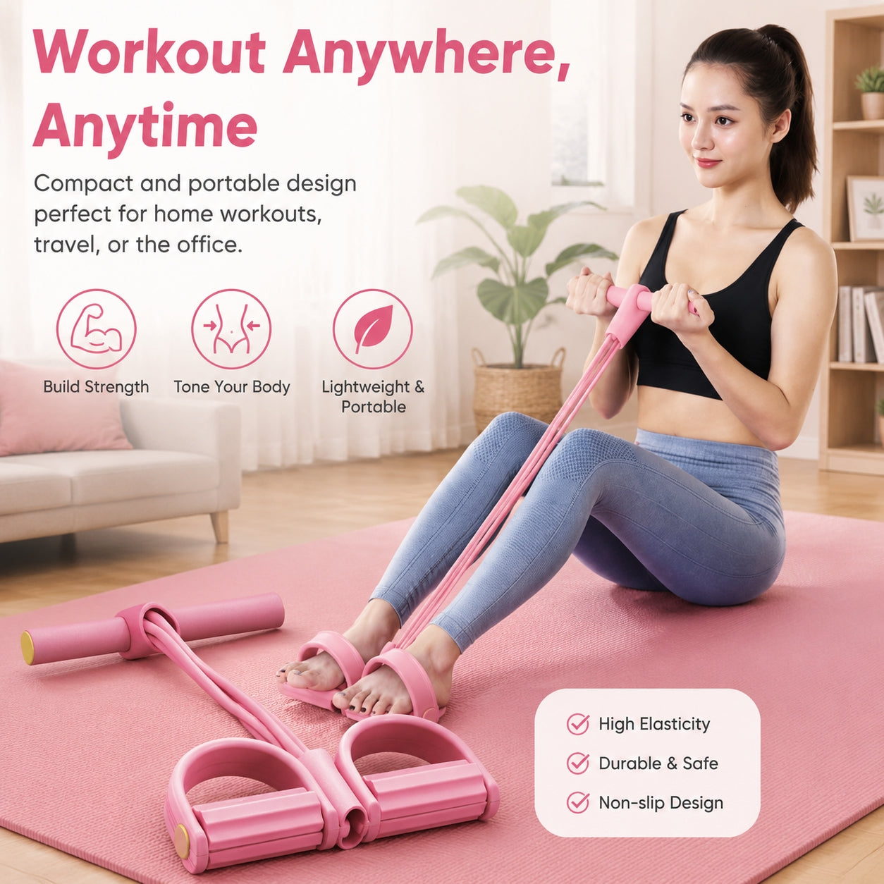 6-Tube Pedal Resistance Band