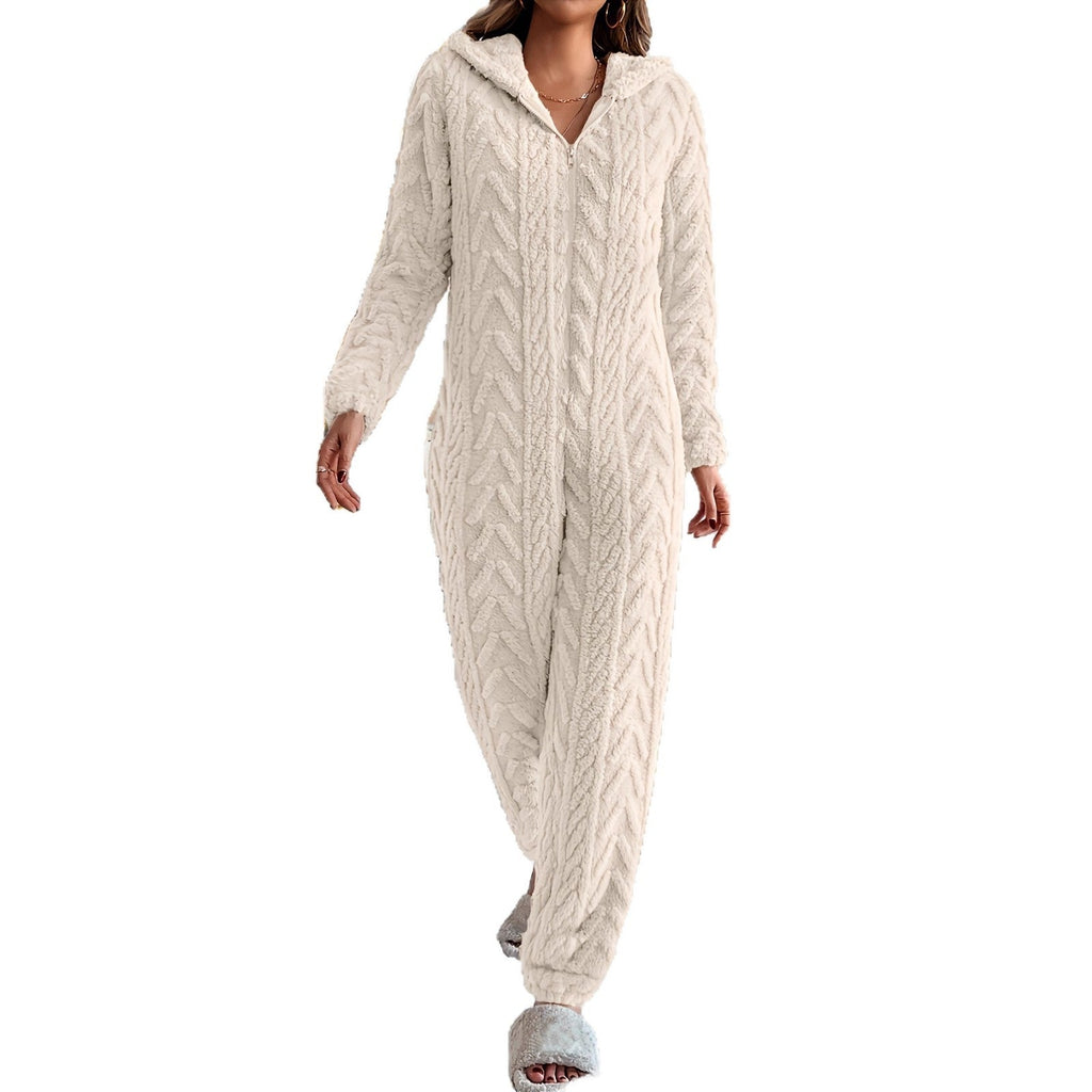 Loose Jacquard Warm Suit Warm Home Clothes