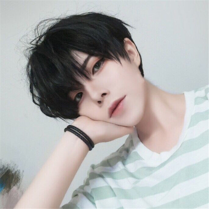 Wig Korean Style Handsome Natural & Fluffy Short Straight Hair Wig Wig