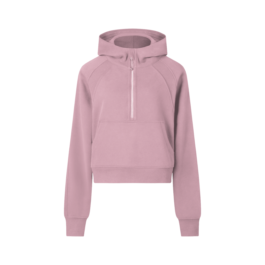 Loki & Ivy Cropped Half-Zip Hoodie
